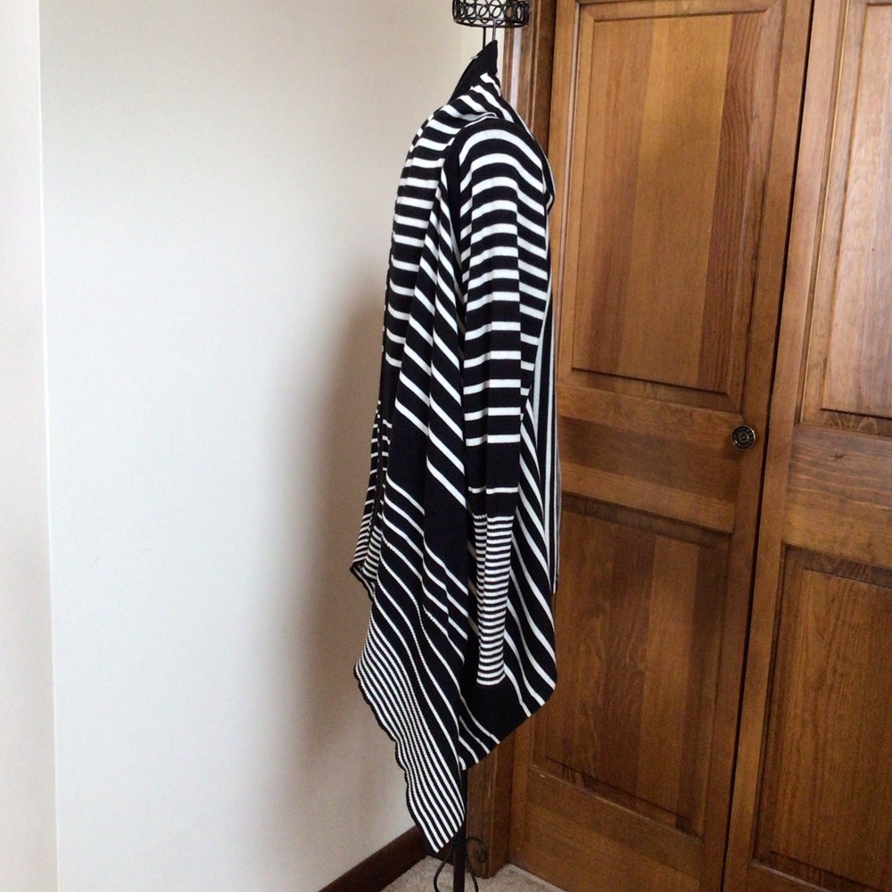 Escio Striped Waterfall Front Cardigan, Large
